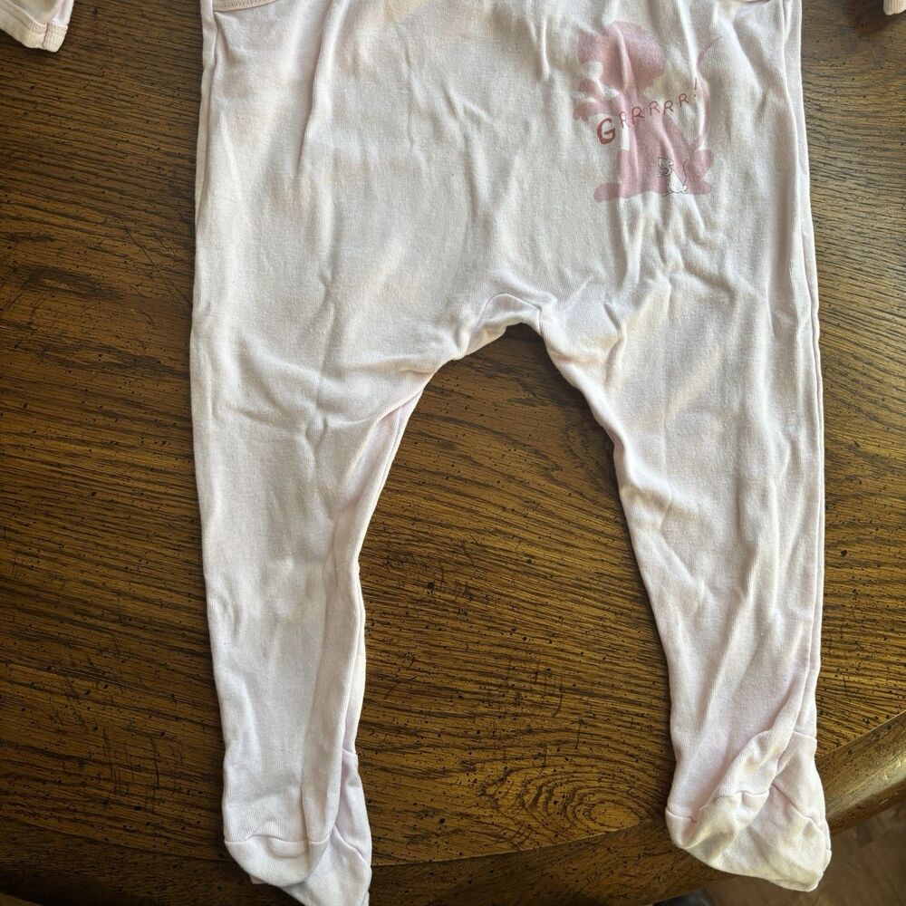 Petit Bateau Baby White Long Sleeve Bodysuit 18 Months‎ Cotton Circus Animals - Picture 4 of 11